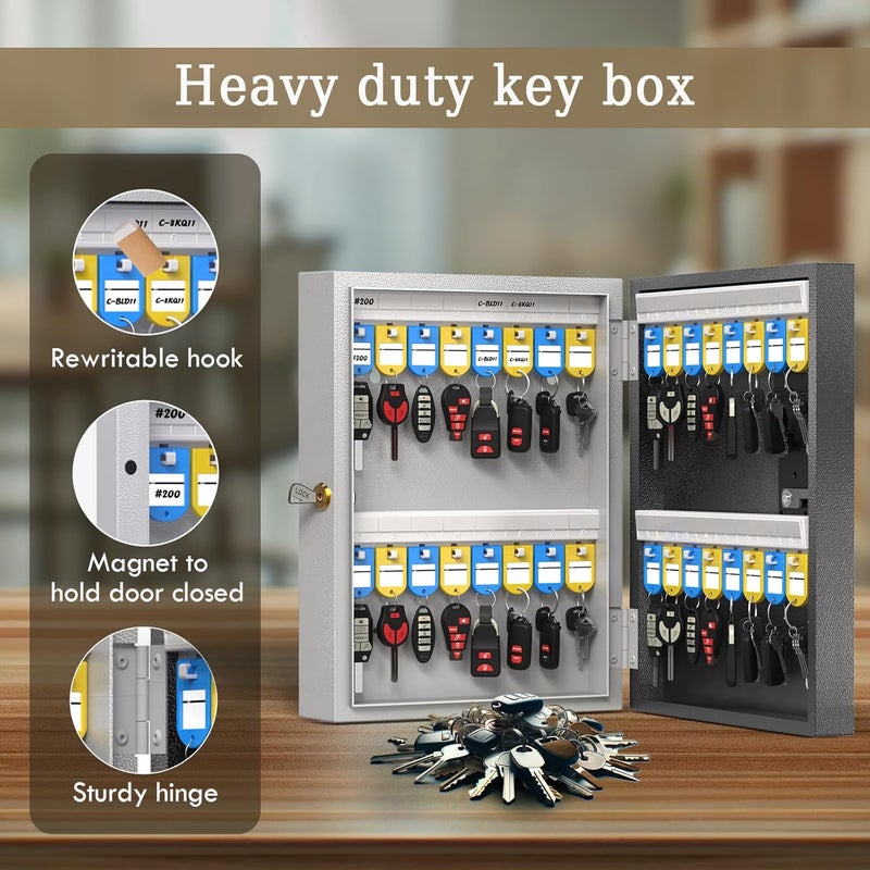DiDiHere 32 Key Lock Box (Plus) Wall Mount, APP Bluetooth/OTP/Wi-Fi/Fixed Code/Key Unlock, Smart Key Cabinet with Key Tag, Key Organizer Holder box, Key Management Directory for Office, Valet, Car,Truck - Image 5